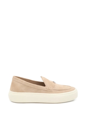Hogan Crosswind suede charm loafers - Neutrals