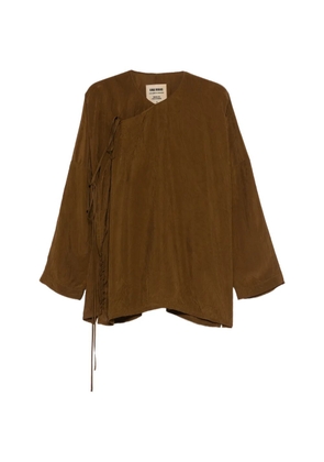 Uma Wang tie detail blouse - Brown
