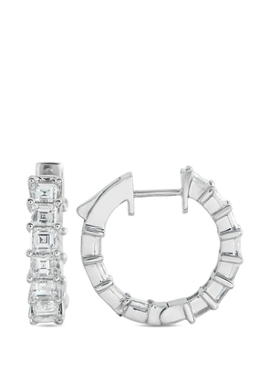 LB Exclusive diamonds hoop earrings - Silver