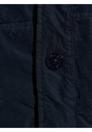 Stone Island logo-patch overshirt - Blue