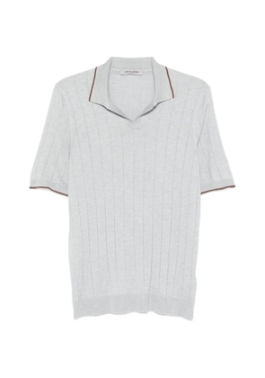 Fileria ribbed trim T-shirt - Grey