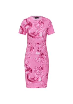 Versace Jeans Couture Barocco-print mini dress - Pink