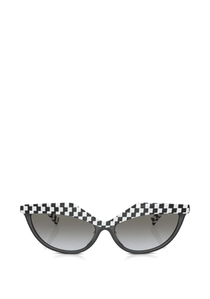Alain Mikli checkerboard-pattern sunglasses - Black