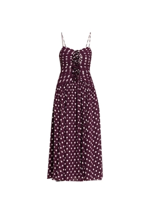 Cinq A Sept Camille polka dot ruffle midi dress - Red