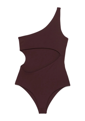 Magda Butrym cut-out one-shoulder swimsuit - Brown