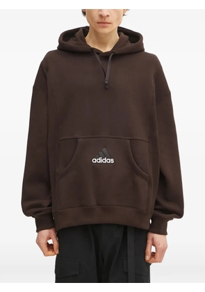adidas logo hooded sweatshirt - Brown
