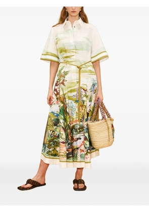 ALEMAIS Jungle Boogie midi shirt dress - Neutrals