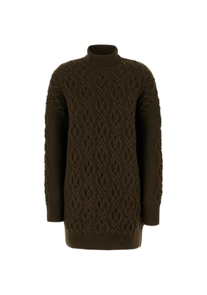 Max Mara cable-knit mini dress - Green