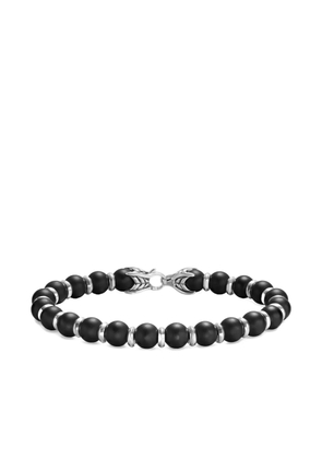 David Yurman sterling silver Spiritual Beads onyx bracelet - Black