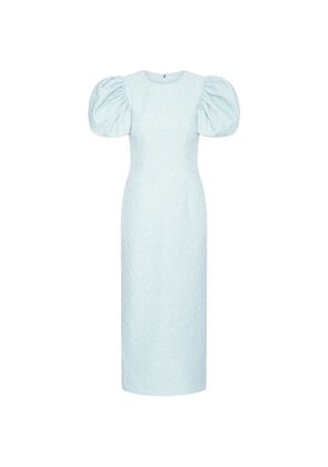 ROTATE BIRGER CHRISTENSEN puff-sleeve midi dress - Blue