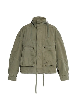 Alexander Wang logo-embroidered cotton jacket - Green