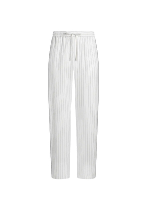 Dolce & Gabbana striped poplin trousers - White