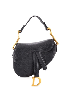 Christian Dior Pre-Owned Saddle Handbag Leather Micro satchel - Black