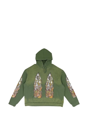 Who Decides War windows graphic hoodie - Green