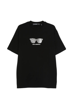 Karl Lagerfeld print-detail T-shirt - Black