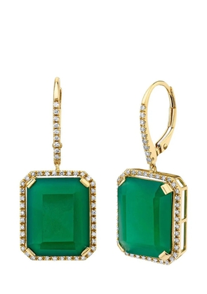 SHAY 18kt yellow gold Portrait diamond earrings