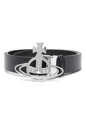 Vivienne Westwood Orb leather belt - Black