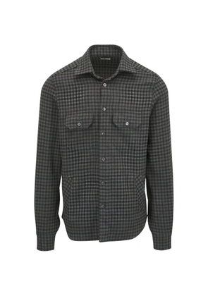 Kiton plaid flap-pocket jacket - Green