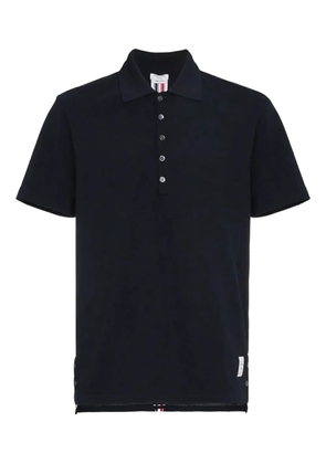 Thom Browne logo-detail polo shirt - Blue