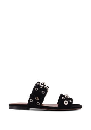 Valentino Garavani buckle-fastening studded sandals - Black