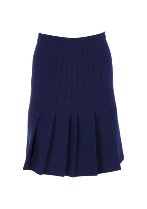 Diane Von Furstenberg Vintage pleated A-line midi skirt - Blue