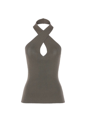 Federica Tosi ribbed halter top - Brown