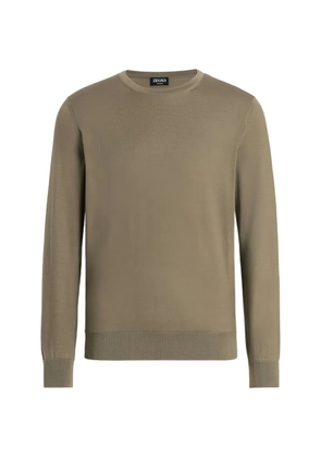Zegna round-neck knitted sweater - Neutrals