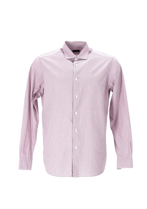 Zegna check cotton shirt - Purple