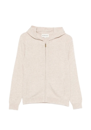 BOMPARD zip hooded cardigan - Neutrals