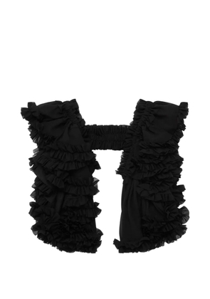 Noir Kei Ninomiya ruffled gilet - Black