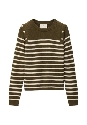 Ba&Sh Matio striped button-detail jumper - Green
