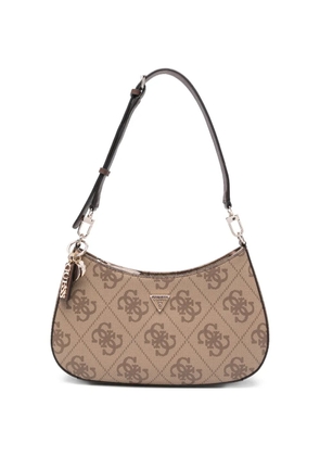 GUESS USA monogram charm shoulder bag - Neutrals