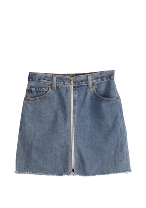 RE/DONE customised Levi’s front-zip mini denim skirt - Blue