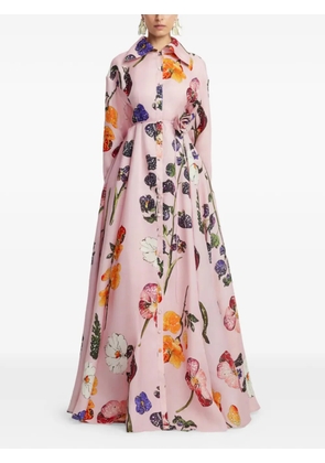 Leo Lin Josephine floral-print button maxi dress - Pink