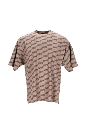 Balenciaga Pre-Owned monogram-print T-shirt - Neutrals