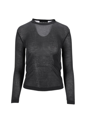 Balenciaga Pre-Owned crew-neck long-sleeve top - Grey