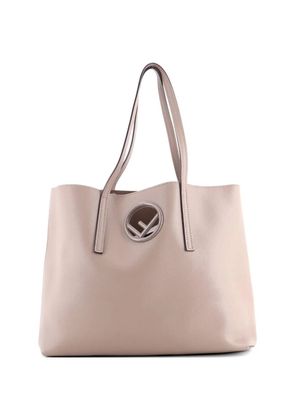 Fendi Pre-Owned Logo Shopper Leather tote bag - Neutrals