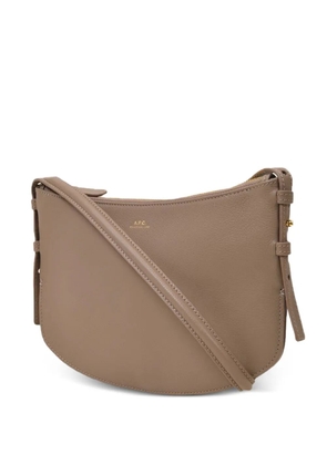 A.P.C. Aiko leather shoulder bag - Neutrals