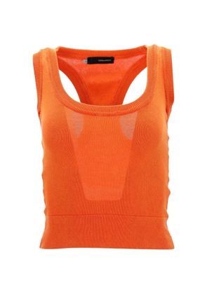 DSQUARED2 cropped racerback tank top - Orange