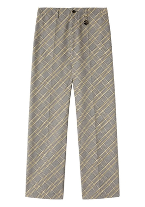 AMBUSH checked straight-leg trousers - Grey