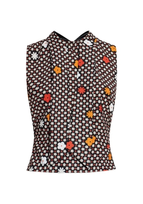 MM6 Maison Margiela floral sleeveless top - Black