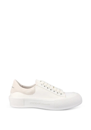 Alexander McQueen Pre-Owned canvas rubber sole sneakers - White