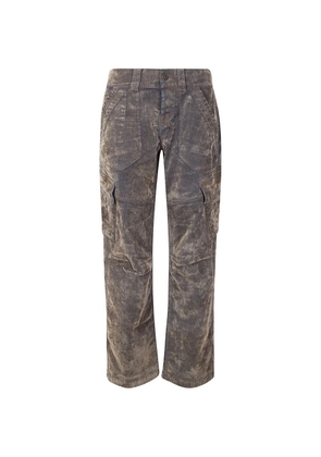 Vaquera flocked cargo jeans - Brown