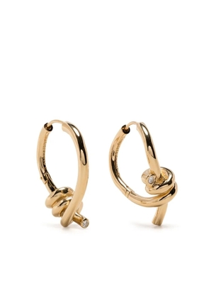 Completedworks knot-detail hoop earrings - Gold