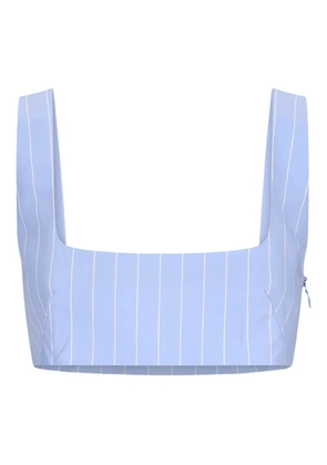 THE ANDAMANE pinstripe bralette top - Blue