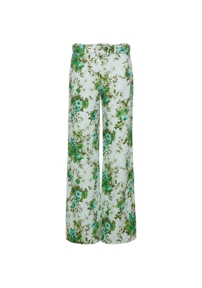 Cara Cara Mayflower floral-pattern trousers - White