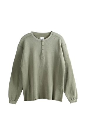 ROA button textured sweater - Green