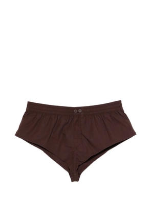 ENTIRE STUDIOS Pixie buttoned mini shorts - Brown