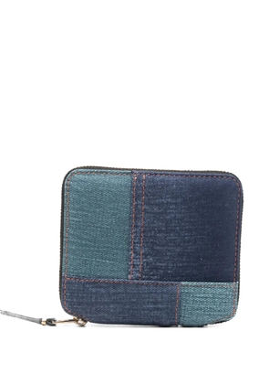 Comme Des Garçons patchwork zip wallet - Blue