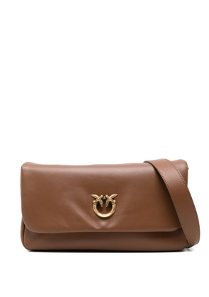 PINKO medium Click Soft Horizontal birds-detail shoulder bag - Brown